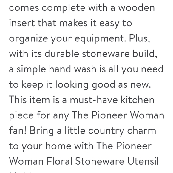 ❤️ New Pioneer Woman Floral Utensils Holder - Picture 5 of 10